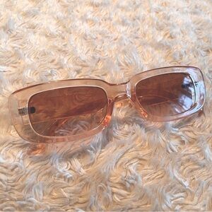 Slim Oval Sunglasses Retro 90s Like New Peach Soft Orange
